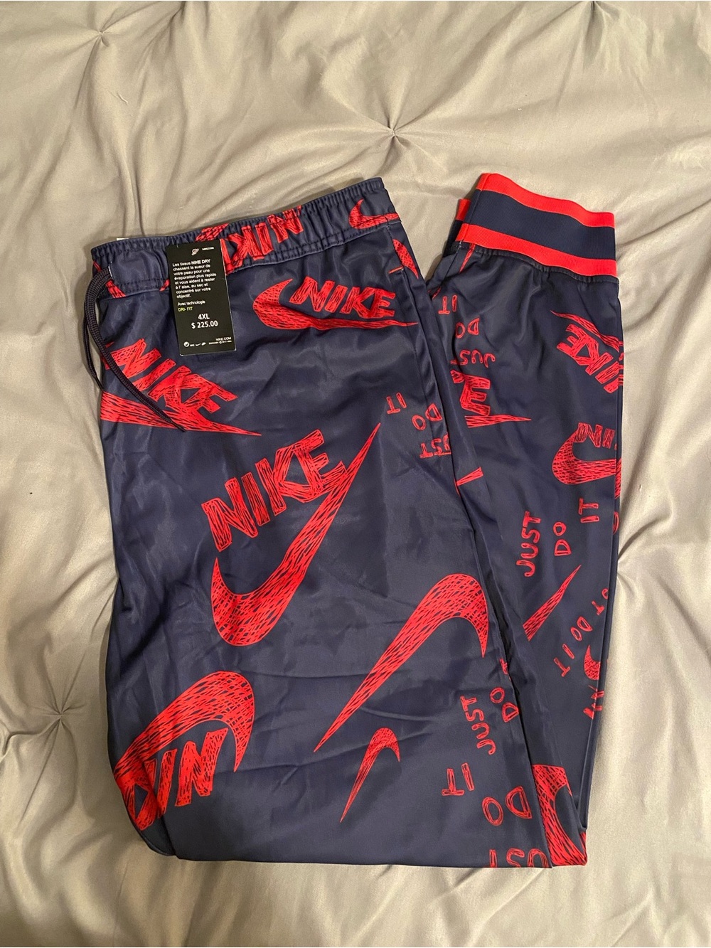 ❗️NWT❗️Men’s 4XL Nike Navy Sweatpants with Red Logo Print